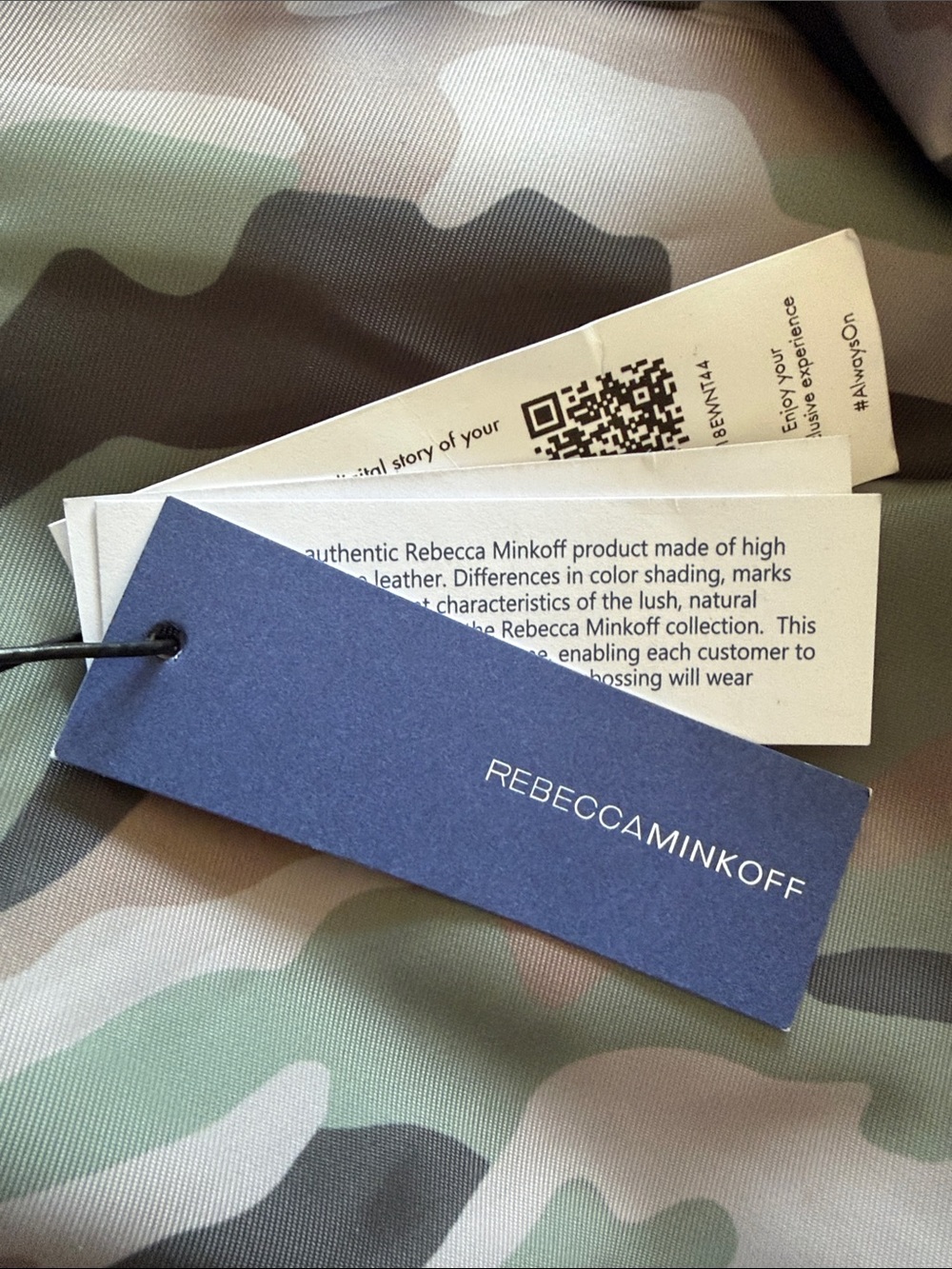 NEW Rebecca Minkoff Camo Washed Nylon Tote Bag - Green Camo - Picture 11 of 14